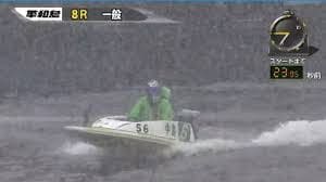 大雪になった場合はボートレーサーのヘルメットに雪が付着し視界が極端に悪くなるので中止