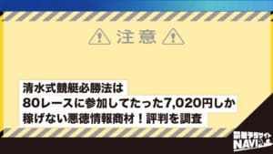 清水式競艇必勝法