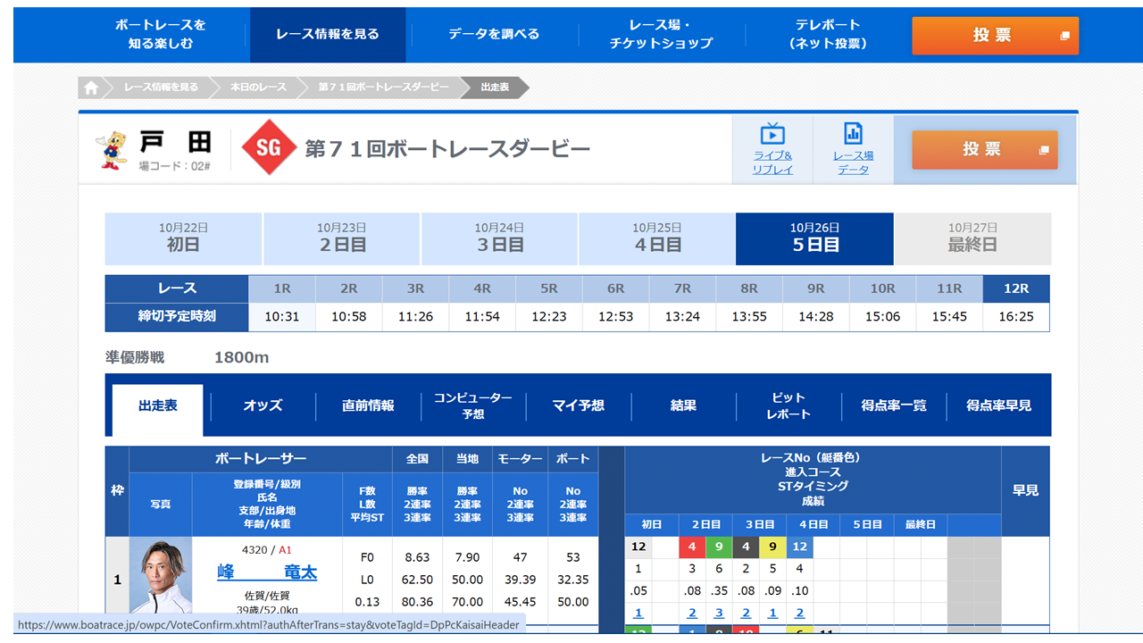 ボートレースの公式サイト