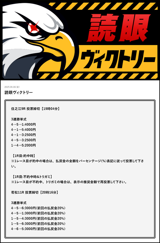 タイガーボート有料予想
